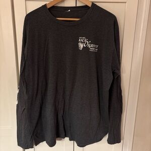 Gray Long Sleeve Graphic Irish Pub Tee